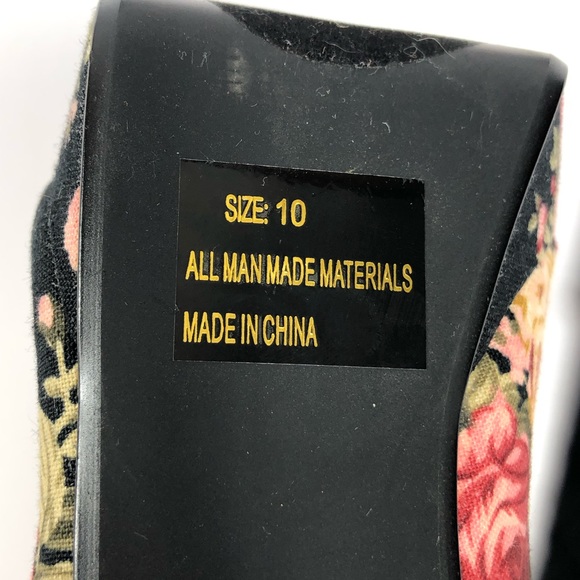 Qupid Women’s Floral Stiletto Platform Pump Heels Size 10 - Picture 11 of 15